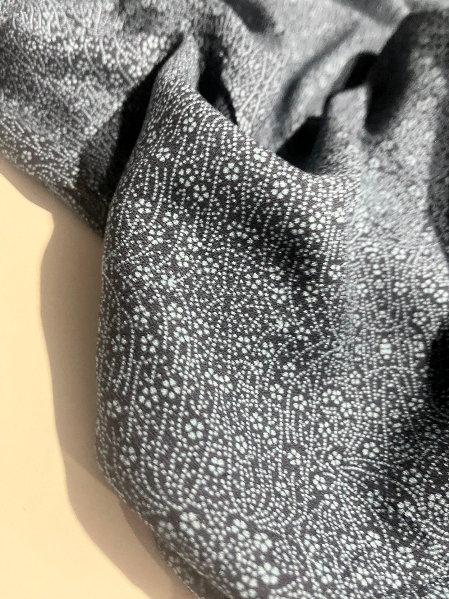 PC BIRMA 004 viscose crêpe navy/light blue flowers