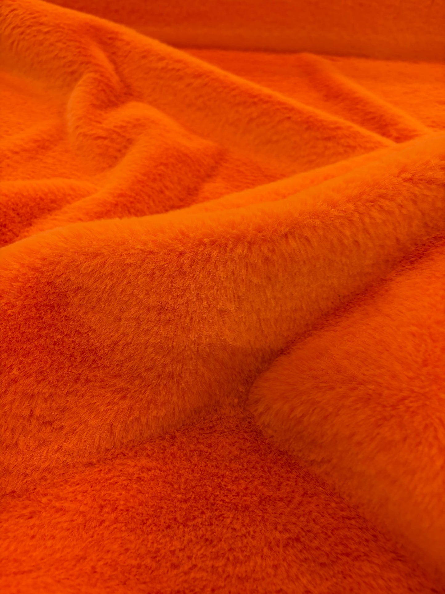 WALTHER 016 bright orange cuddle minky fabric