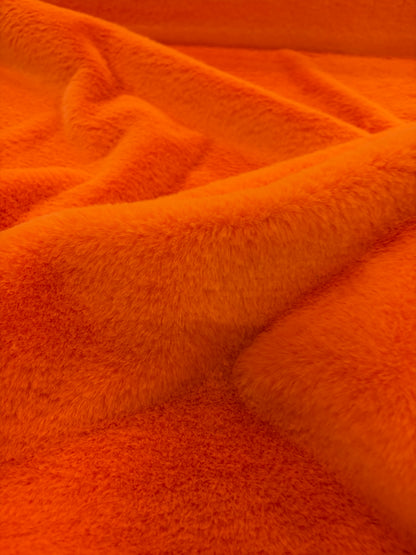 WALTHER 016 bright orange cuddle minky fabric