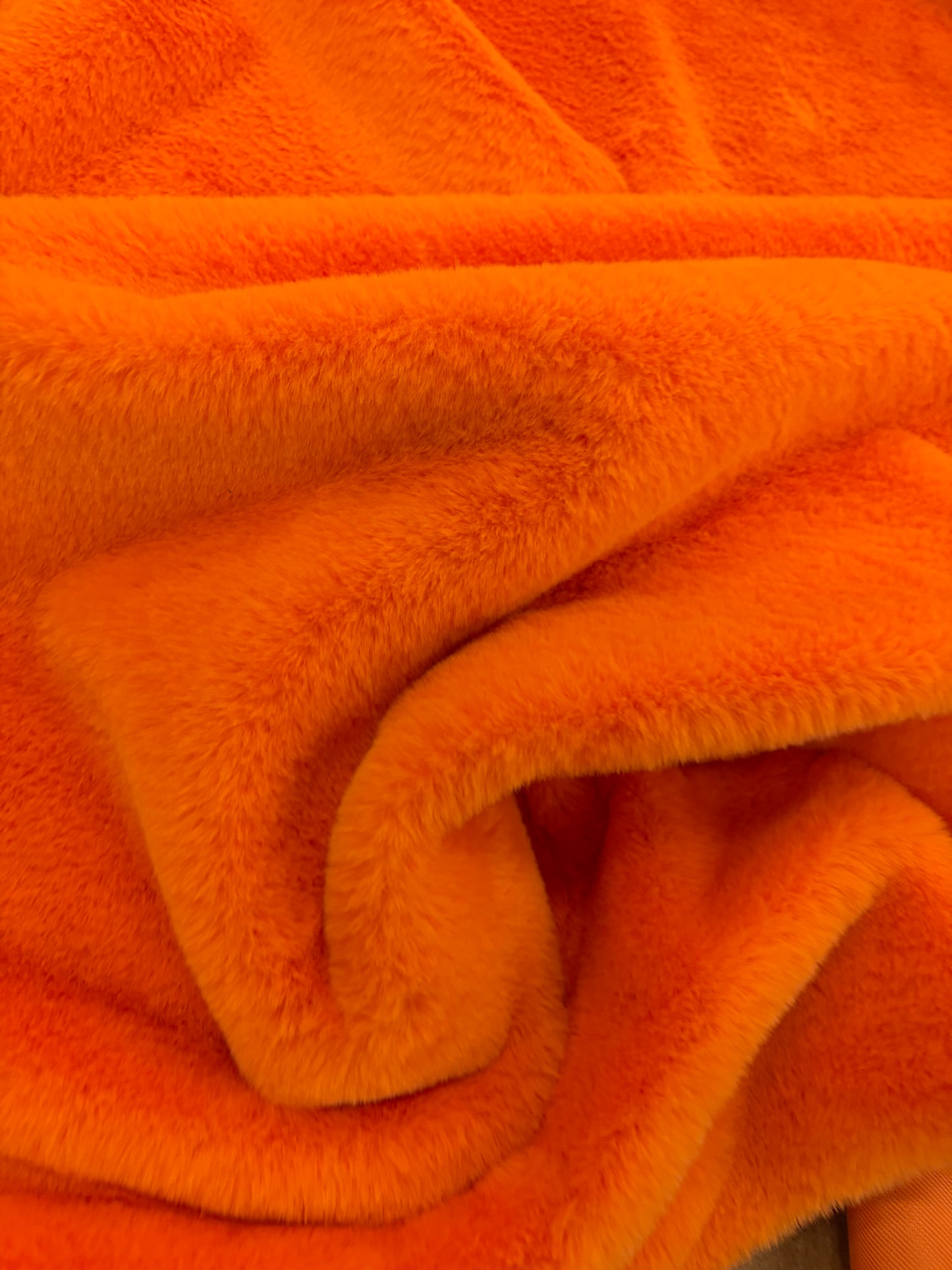 WALTHER 016 bright orange cuddle minky fabric