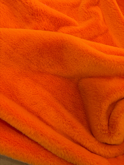 WALTHER 016 bright orange cuddle minky fabric