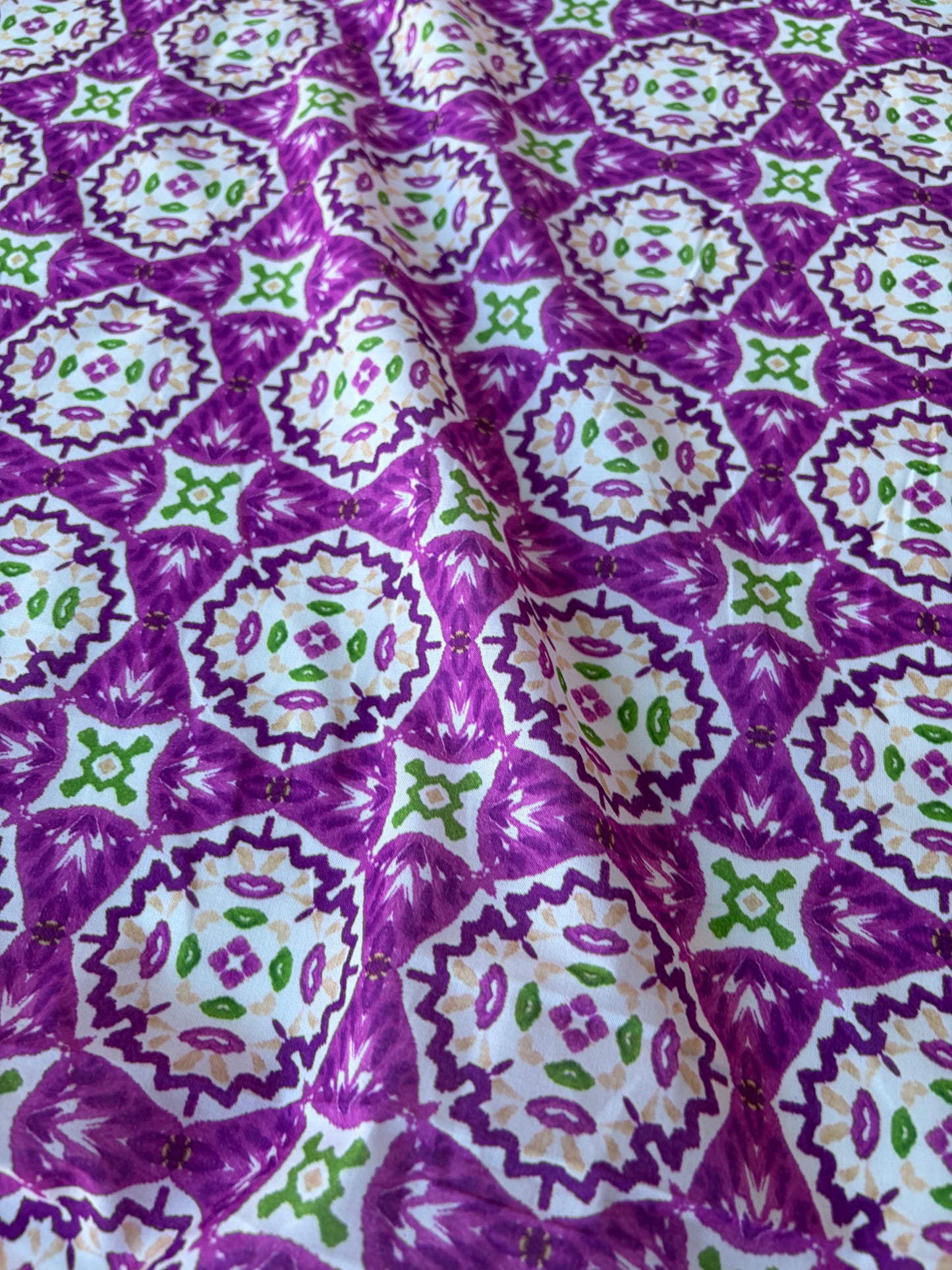 RALPH 020  fuchsia/green cotton voile print