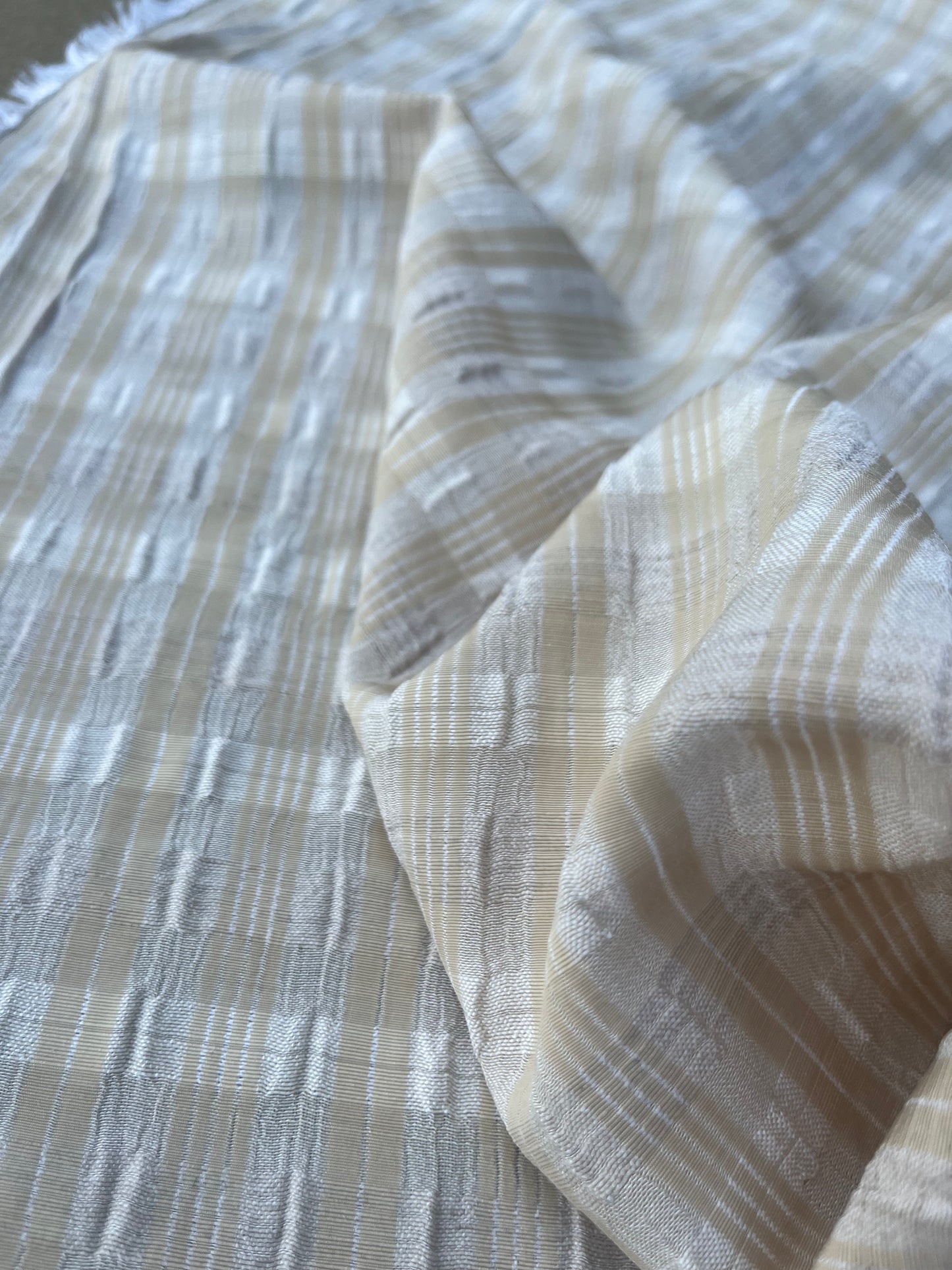 EUDINE 024 lightweight check sand/ecru