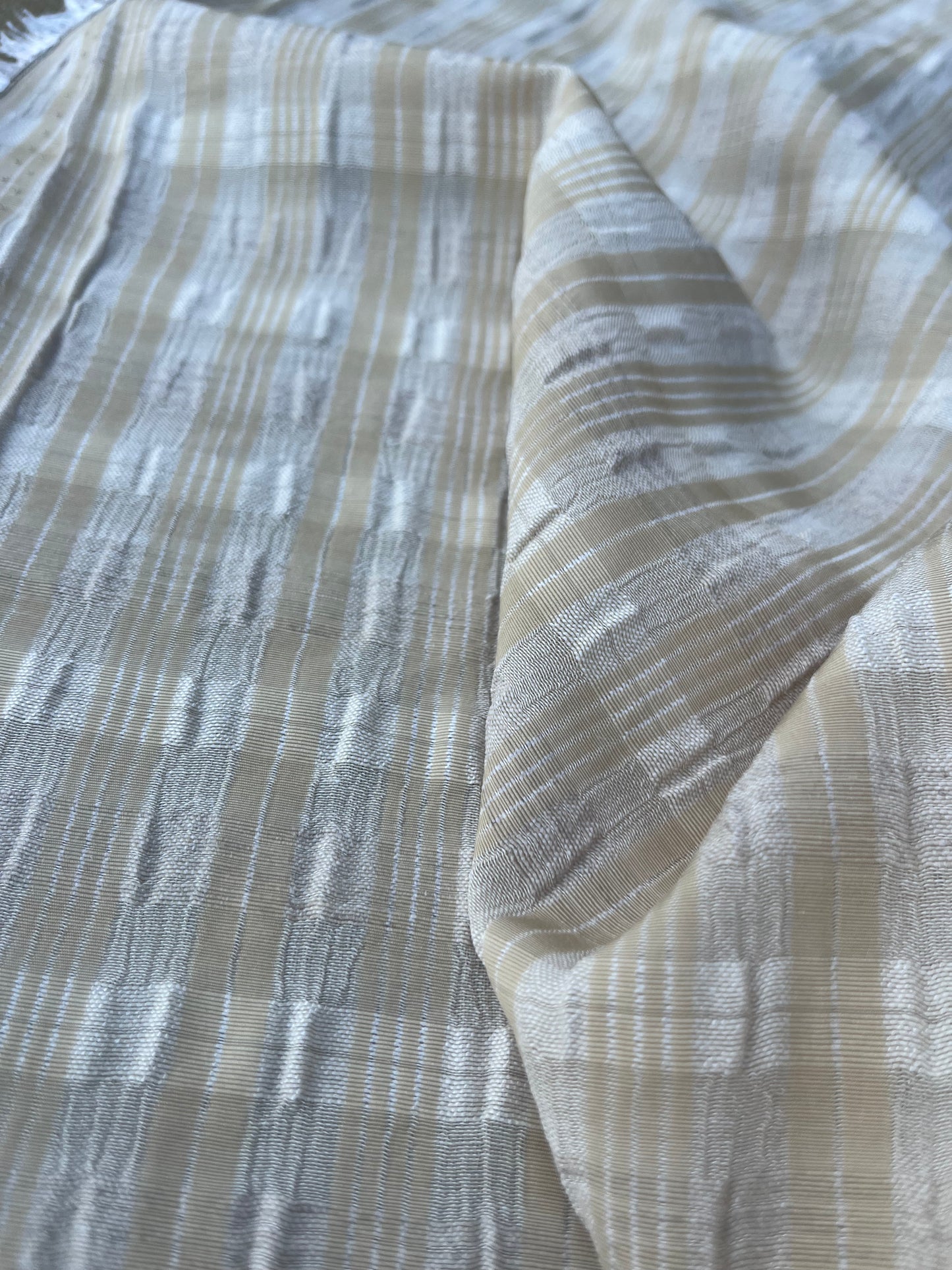 EUDINE 024 lightweight check sand/ecru