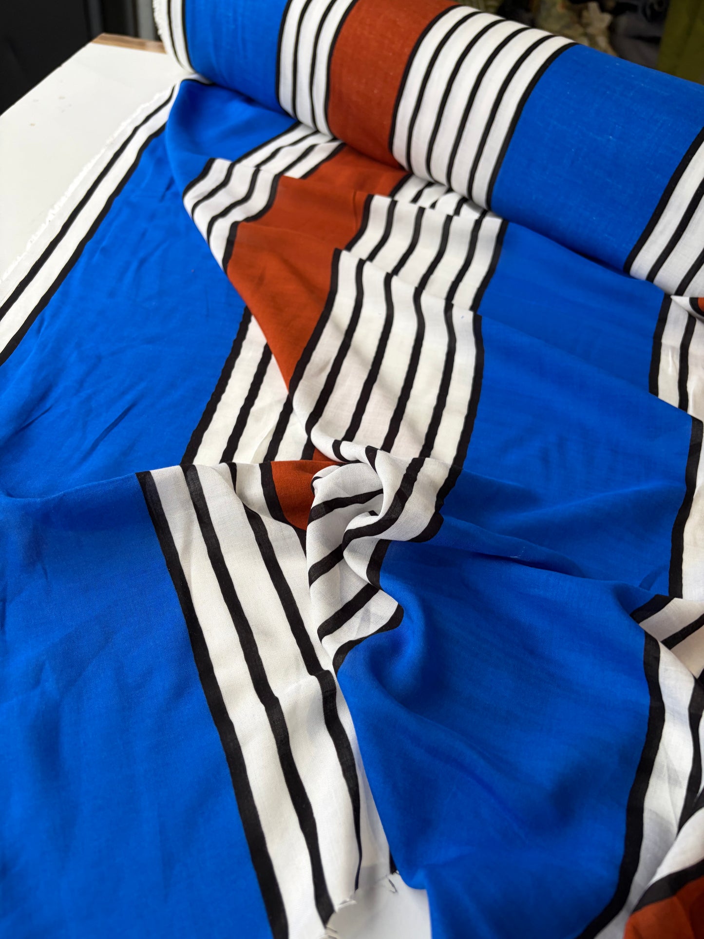 PHIL 002 viscose voile stripes