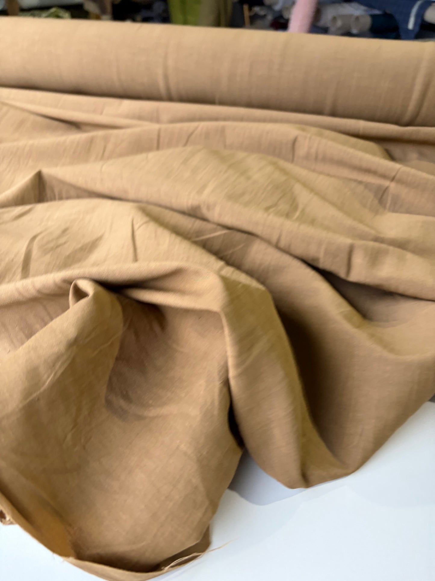 PC PHIL 004 viscose linen stretch cognac colour