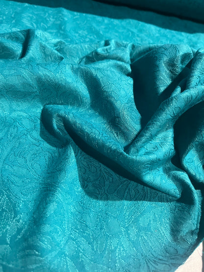 BIRMA 013 cotton stretch jacquard emerald roses