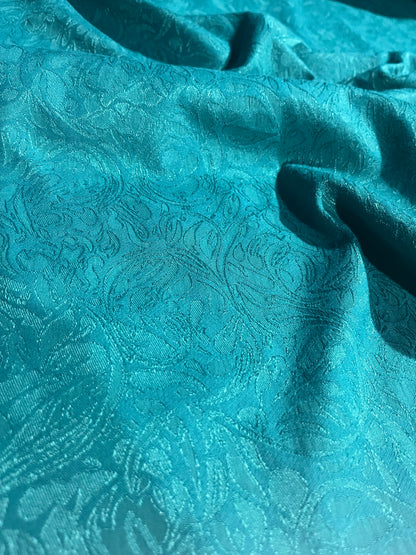 BIRMA 013 cotton stretch jacquard emerald roses