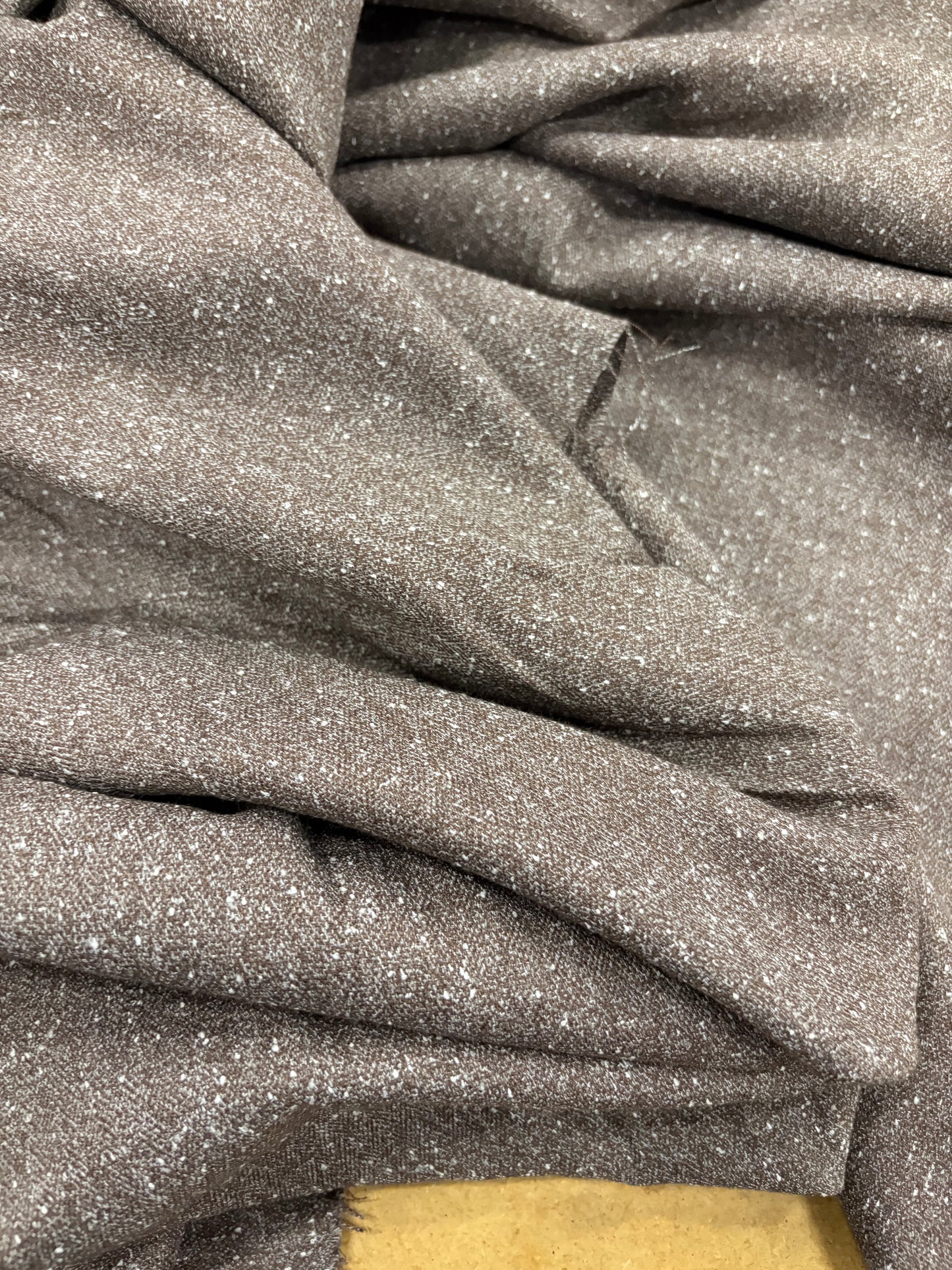 WALTHER 023 brown cotton stretch tweed suiting fabric