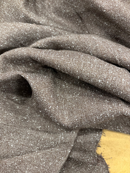WALTHER 023 brown cotton stretch tweed suiting fabric