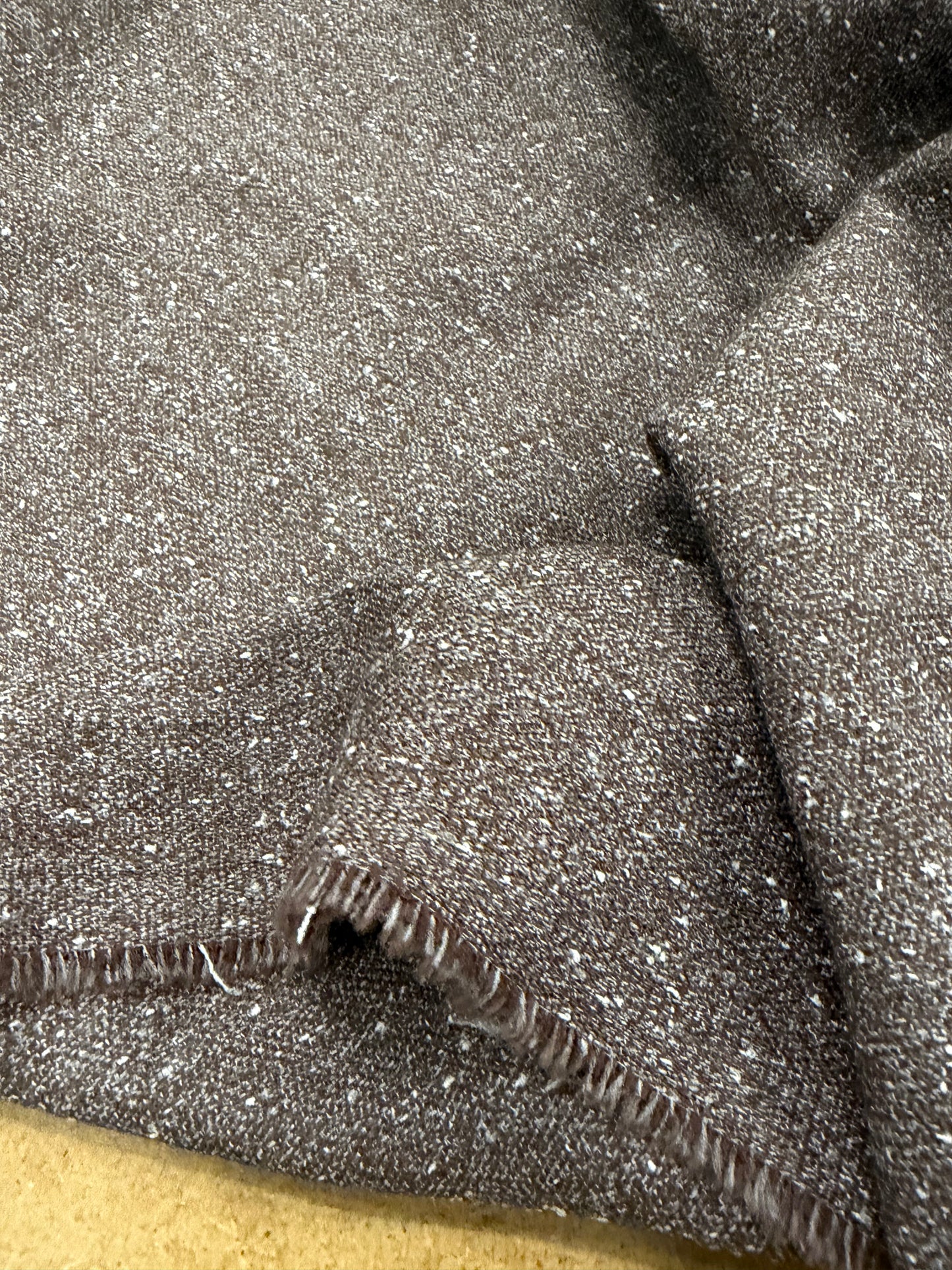 WALTHER 023 brown cotton stretch tweed suiting fabric