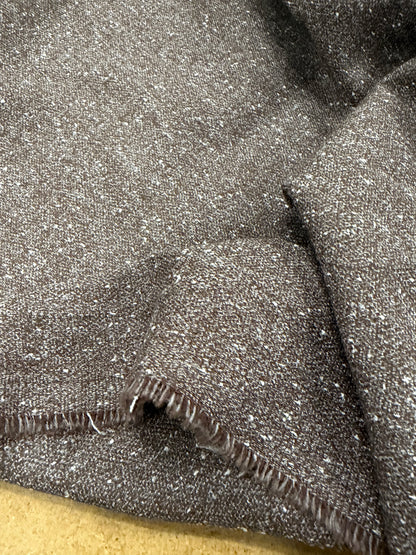 WALTHER 023 brown cotton stretch tweed suiting fabric