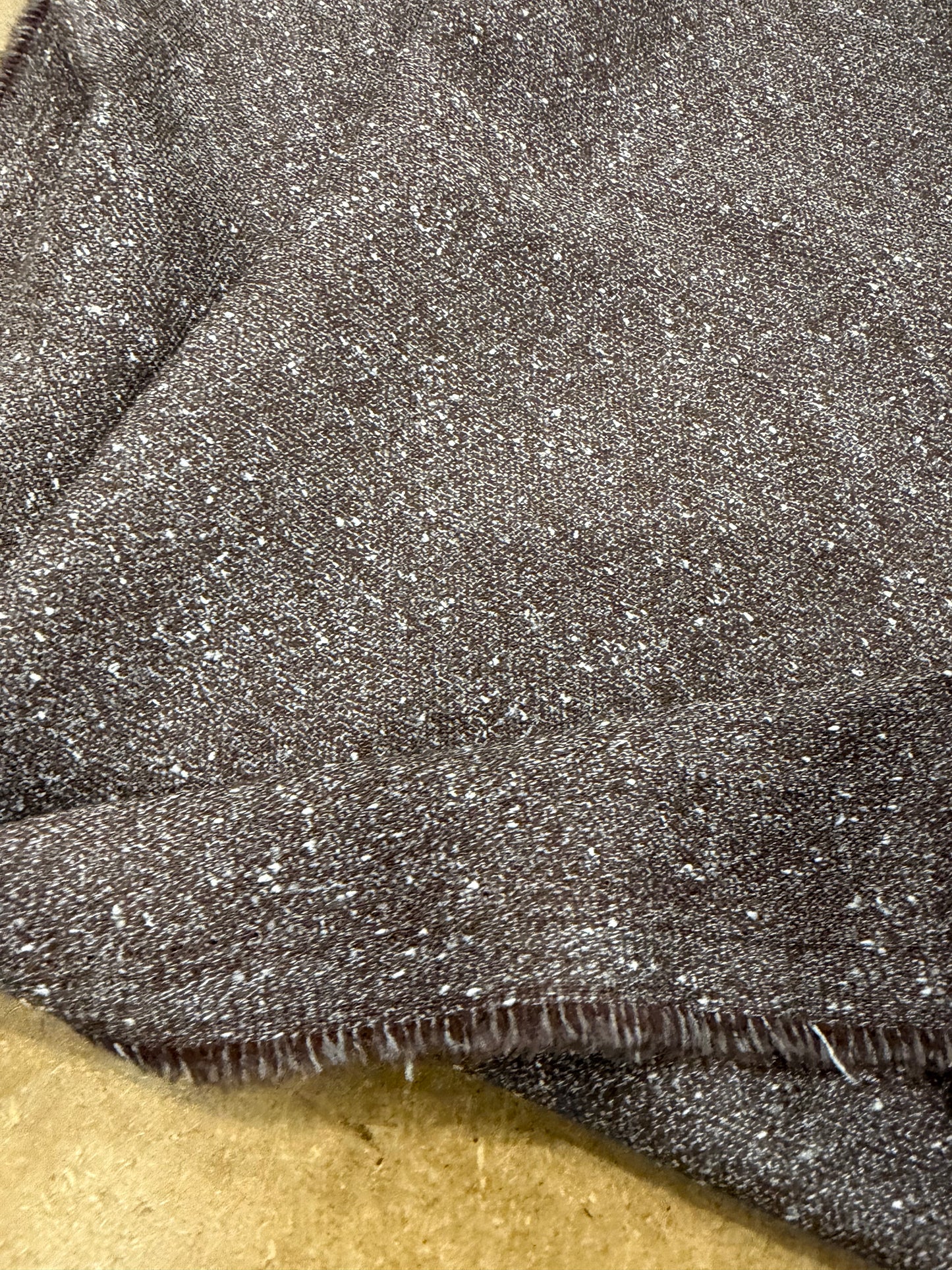 WALTHER 023 brown cotton stretch tweed suiting fabric