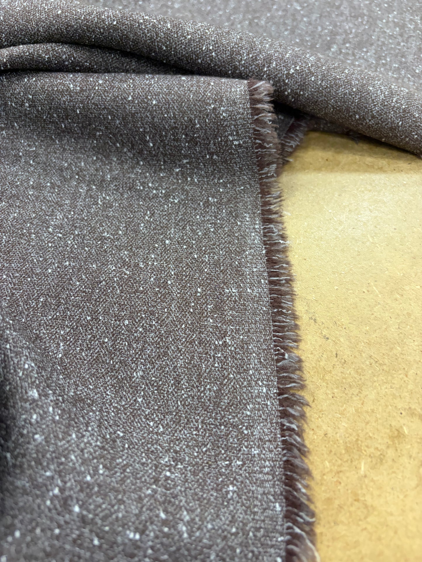 WALTHER 023 brown cotton stretch tweed suiting fabric