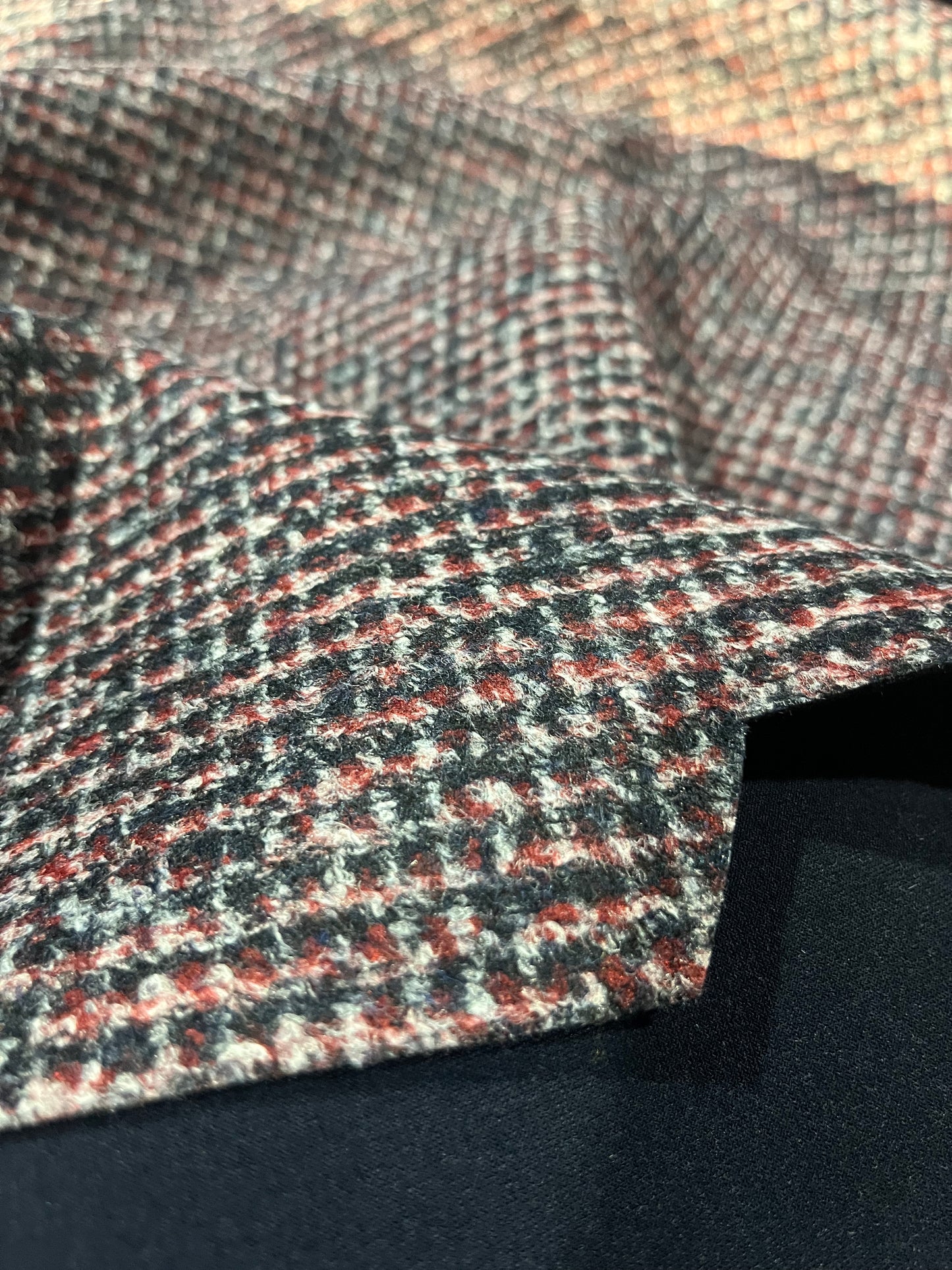 G00 WOOLY capoto small check grey/red