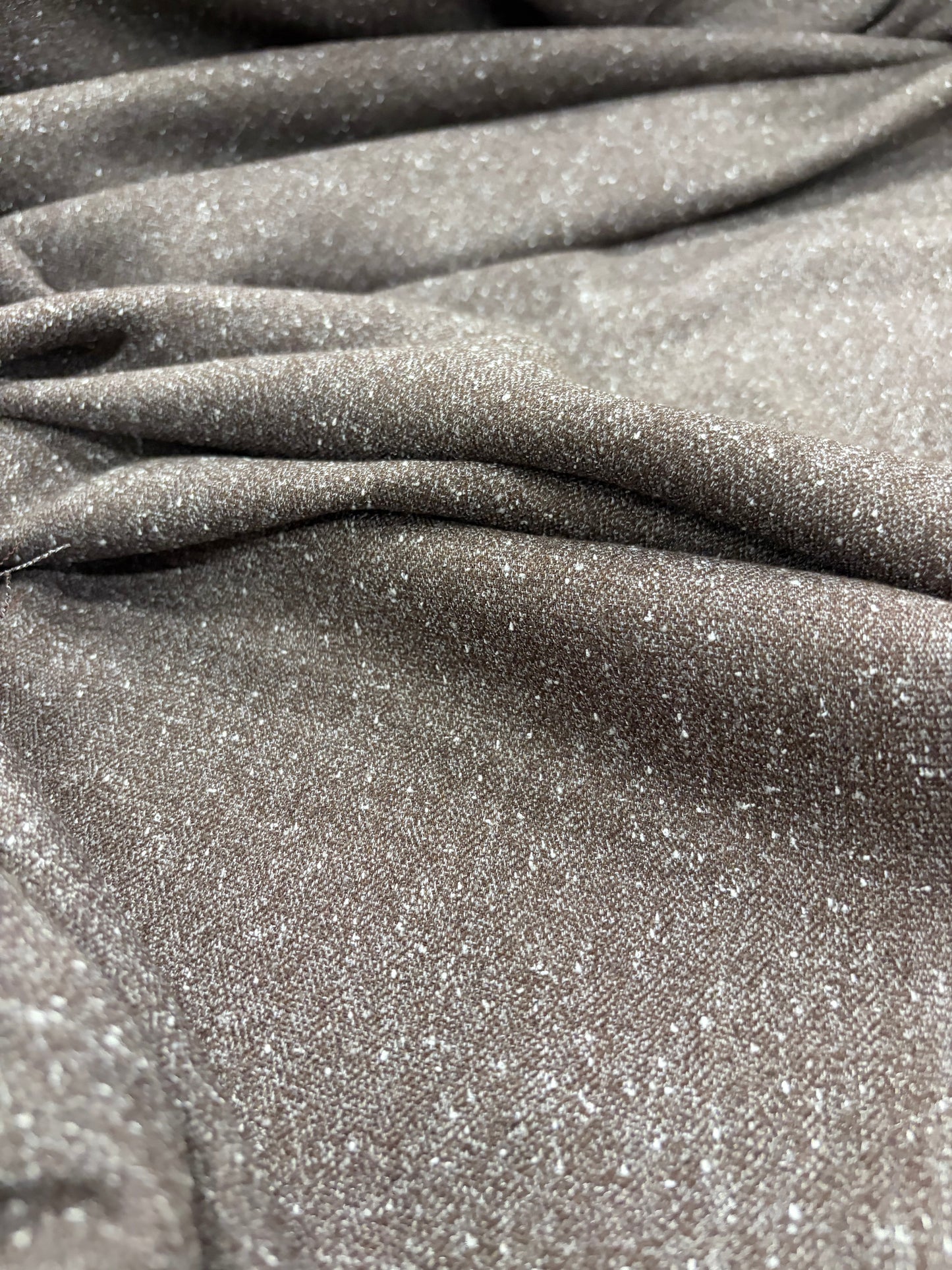 WALTHER 023 brown cotton stretch tweed suiting fabric