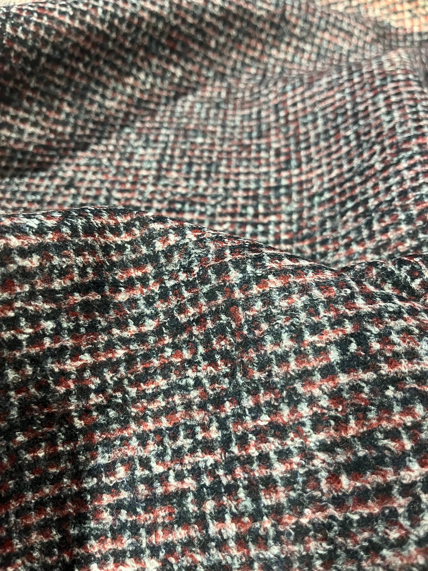 G00 WOOLY capoto small check grey/red