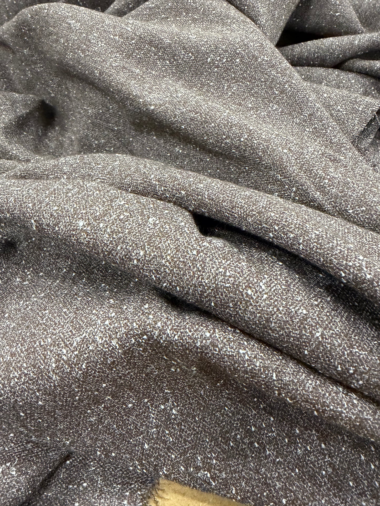 WALTHER 023 brown cotton stretch tweed suiting fabric