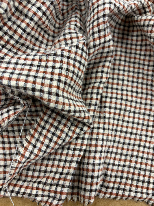 WALTHER 024 colourwoven cotton seersucker check