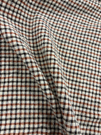 WALTHER 024 colourwoven cotton seersucker check