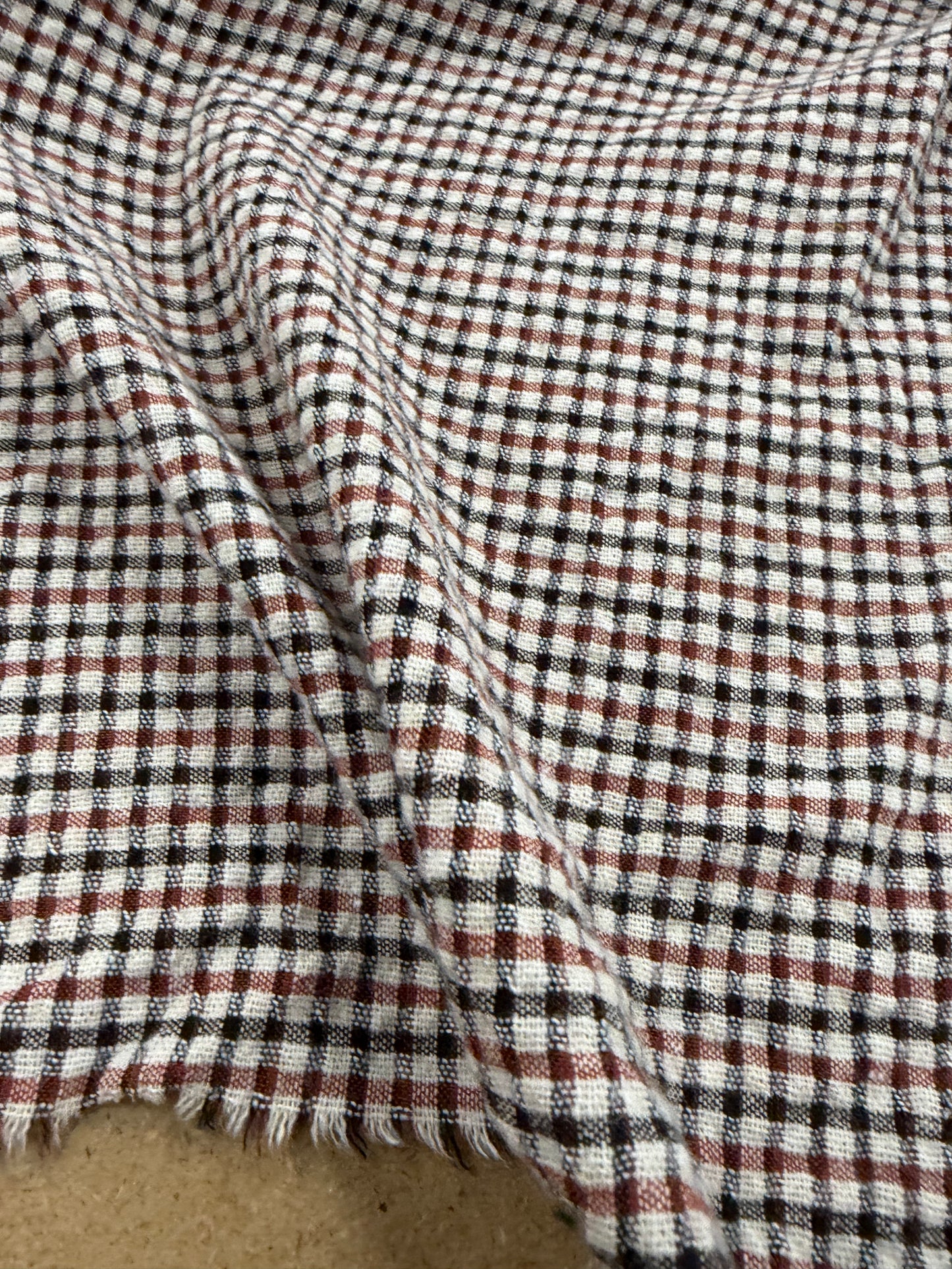 WALTHER 024 colourwoven cotton seersucker check
