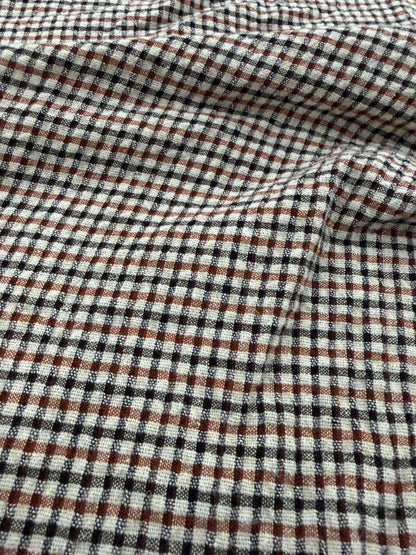 WALTHER 024 colourwoven cotton seersucker check