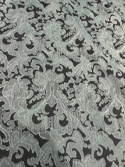 BIRMA 017 cotton stretch jacquard green wallpaper design