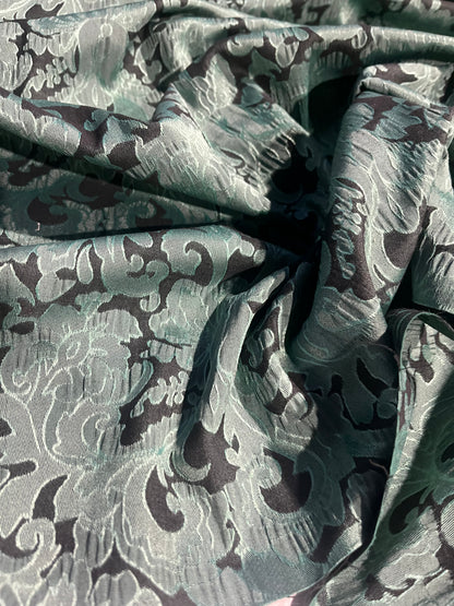 BIRMA 017 cotton stretch jacquard green wallpaper design
