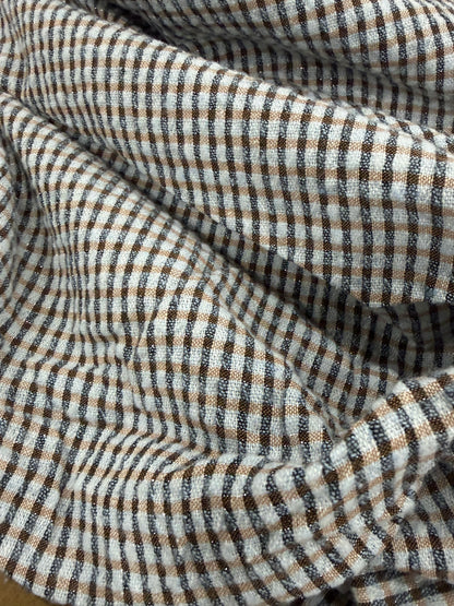 WALTHER 025 colourwoven cotton seersucker check