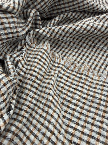WALTHER 025 colourwoven cotton seersucker check