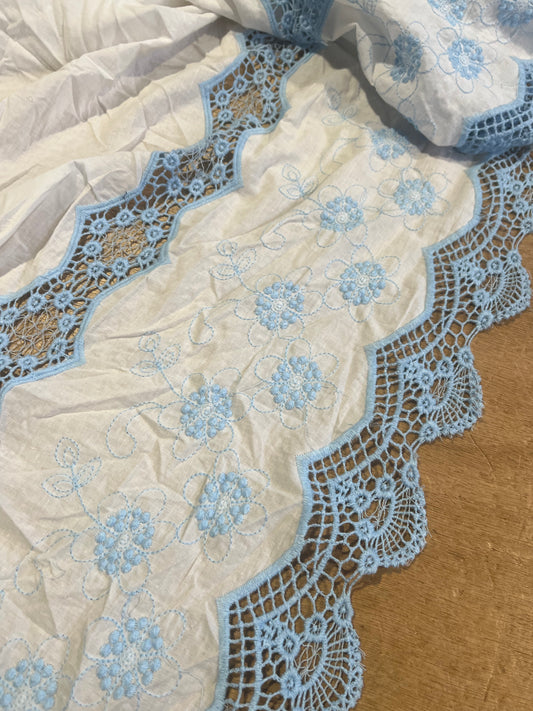 MAX 017 cotton with double border embroidery