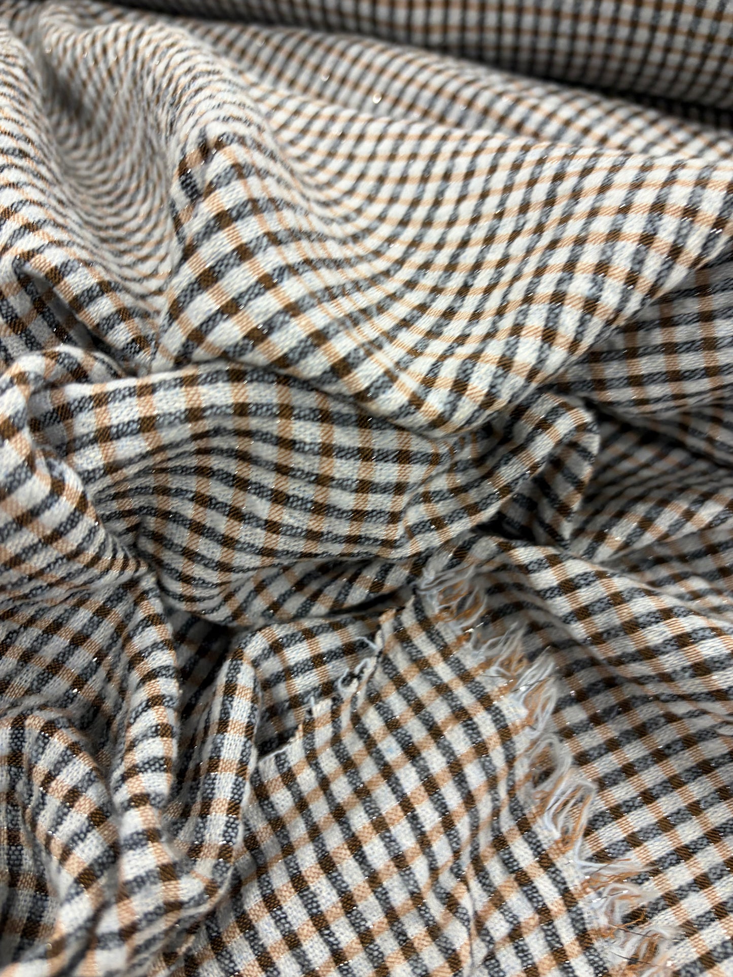 WALTHER 025 colourwoven cotton seersucker check