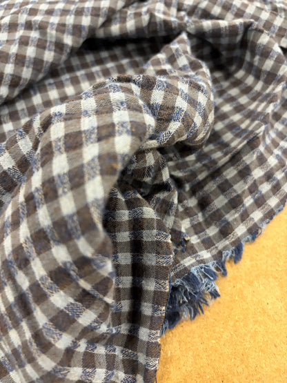WALTHER 026 colourwoven cotton seersucker check