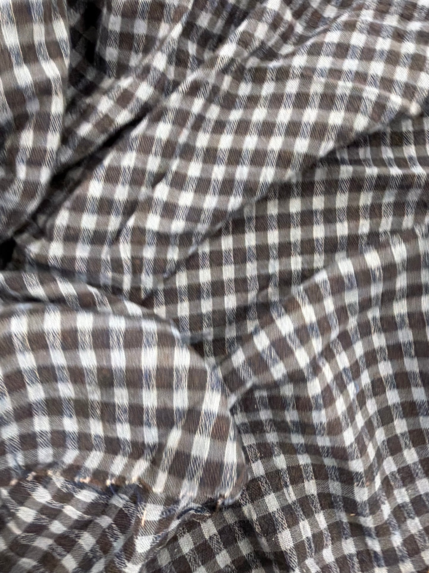 WALTHER 026 colourwoven cotton seersucker check