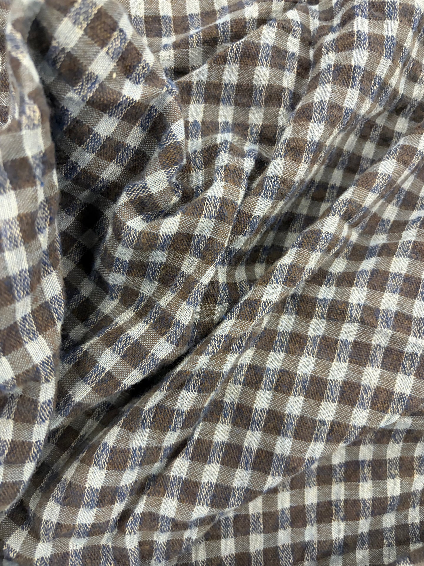 WALTHER 026 colourwoven cotton seersucker check