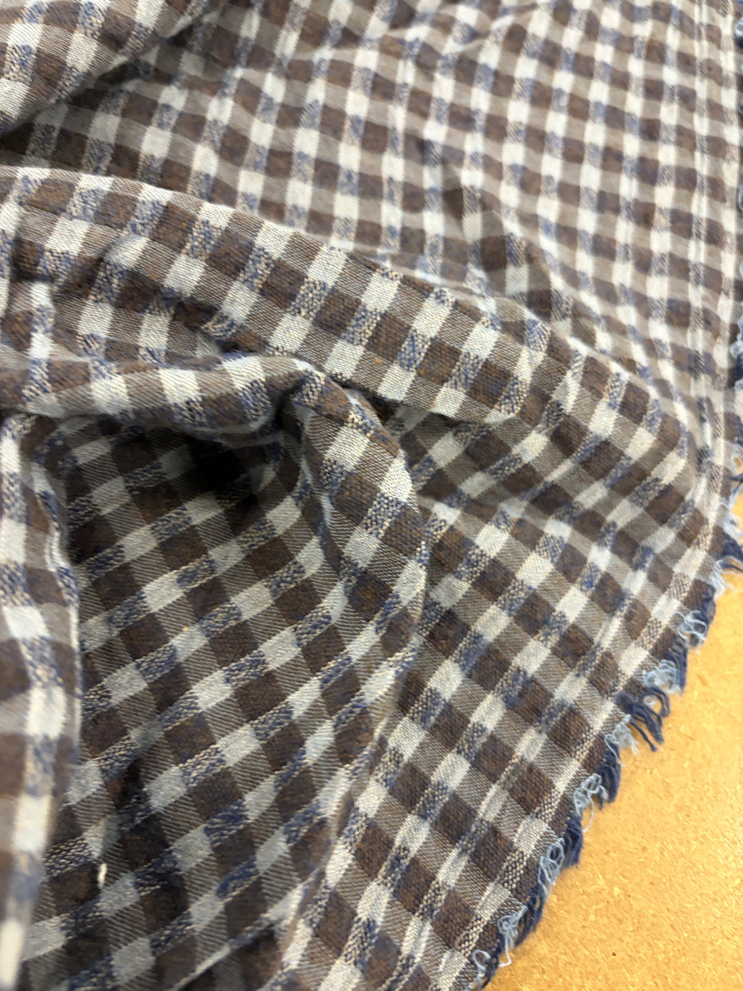WALTHER 026 colourwoven cotton seersucker check