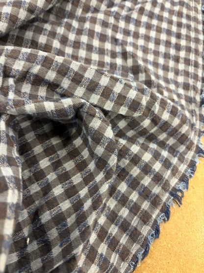 WALTHER 026 colourwoven cotton seersucker check