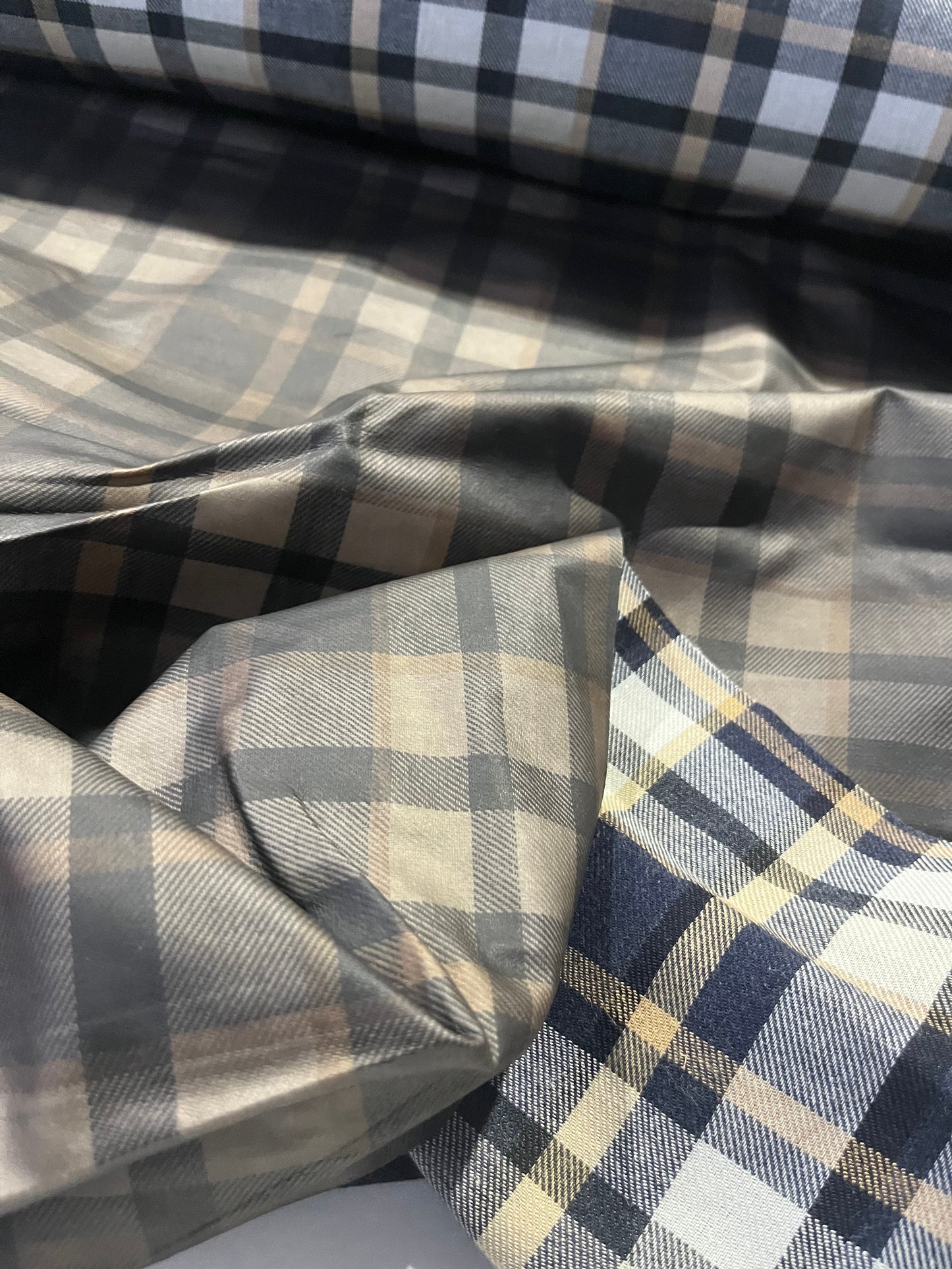 TOM 013 colourwoven cotton check for raincoats