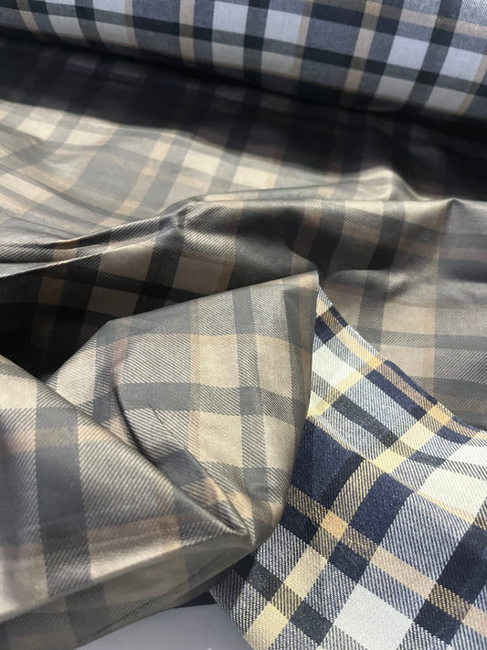 TOM 013 colourwoven cotton check for raincoats
