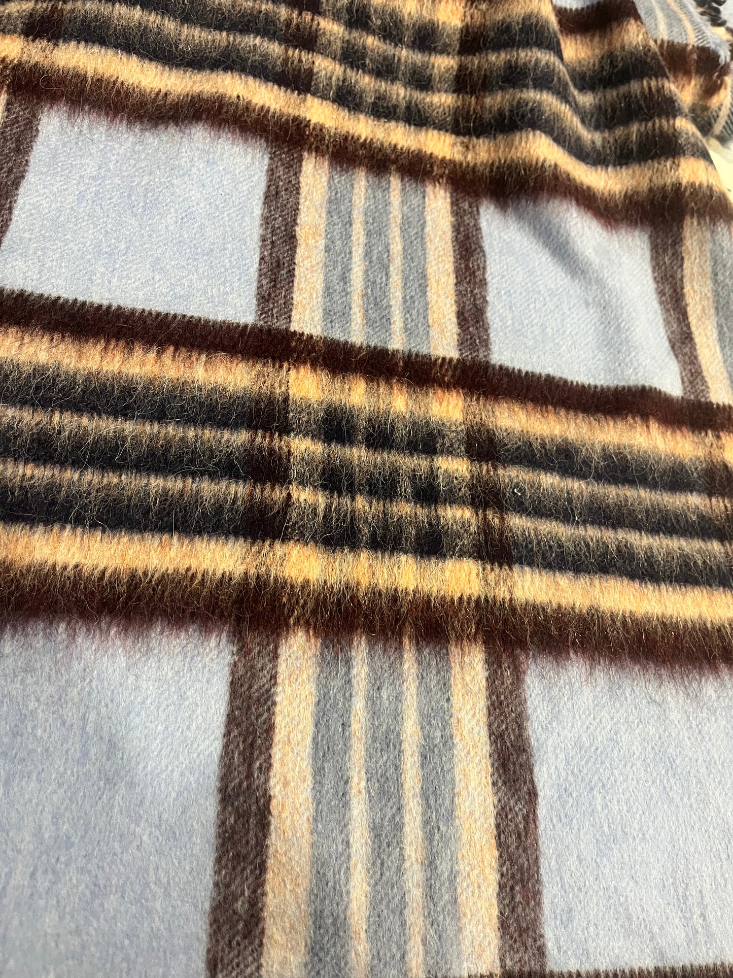 BIRMA 021  heavy wool check light blue