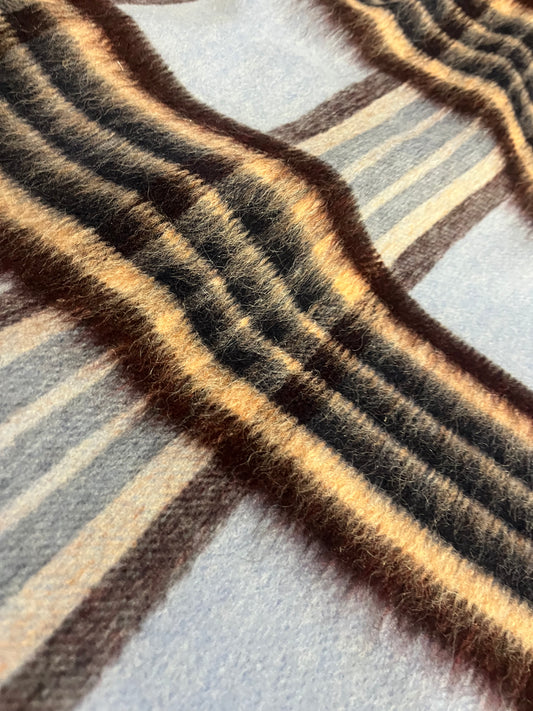 BIRMA 021  heavy wool check light blue