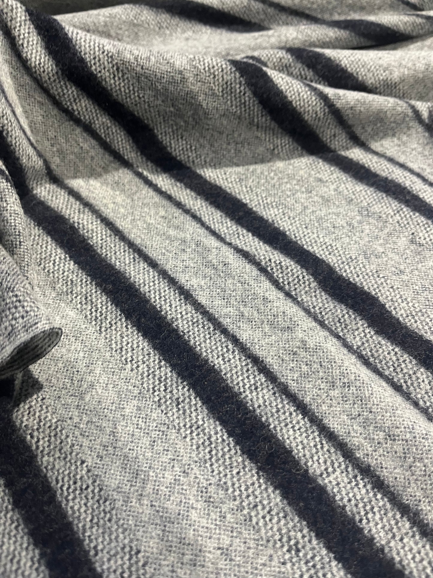 BIRMA 022 heavy wool stripes grey/navy