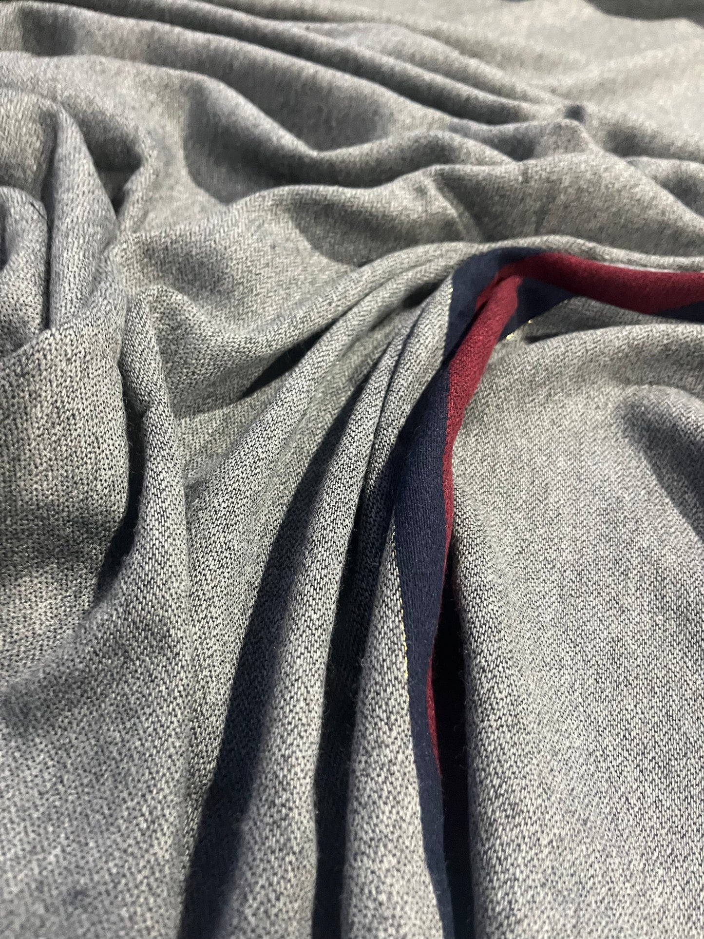 BIRMA 023 wool drape with stripes