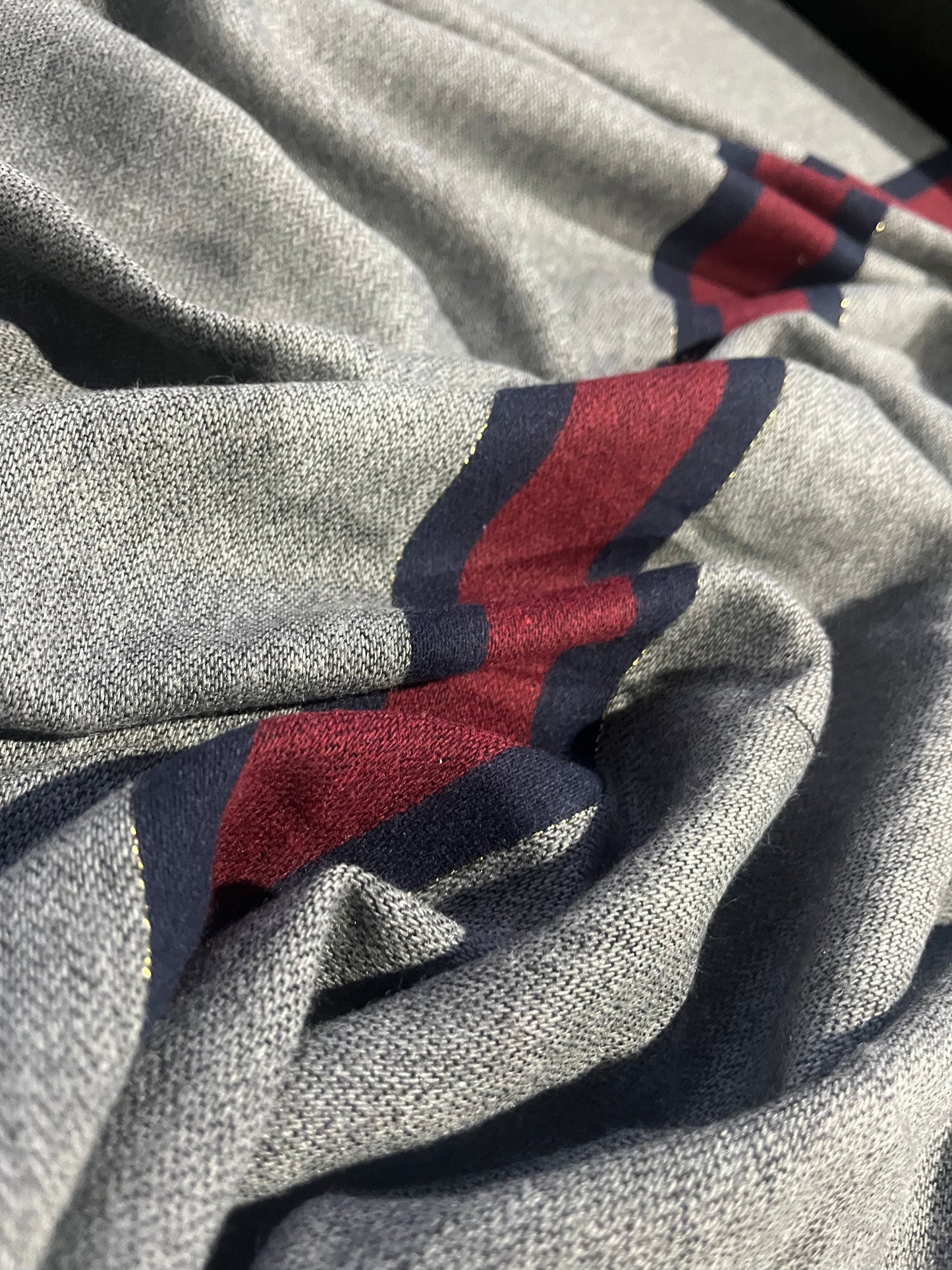 BIRMA 023 wool drape with stripes