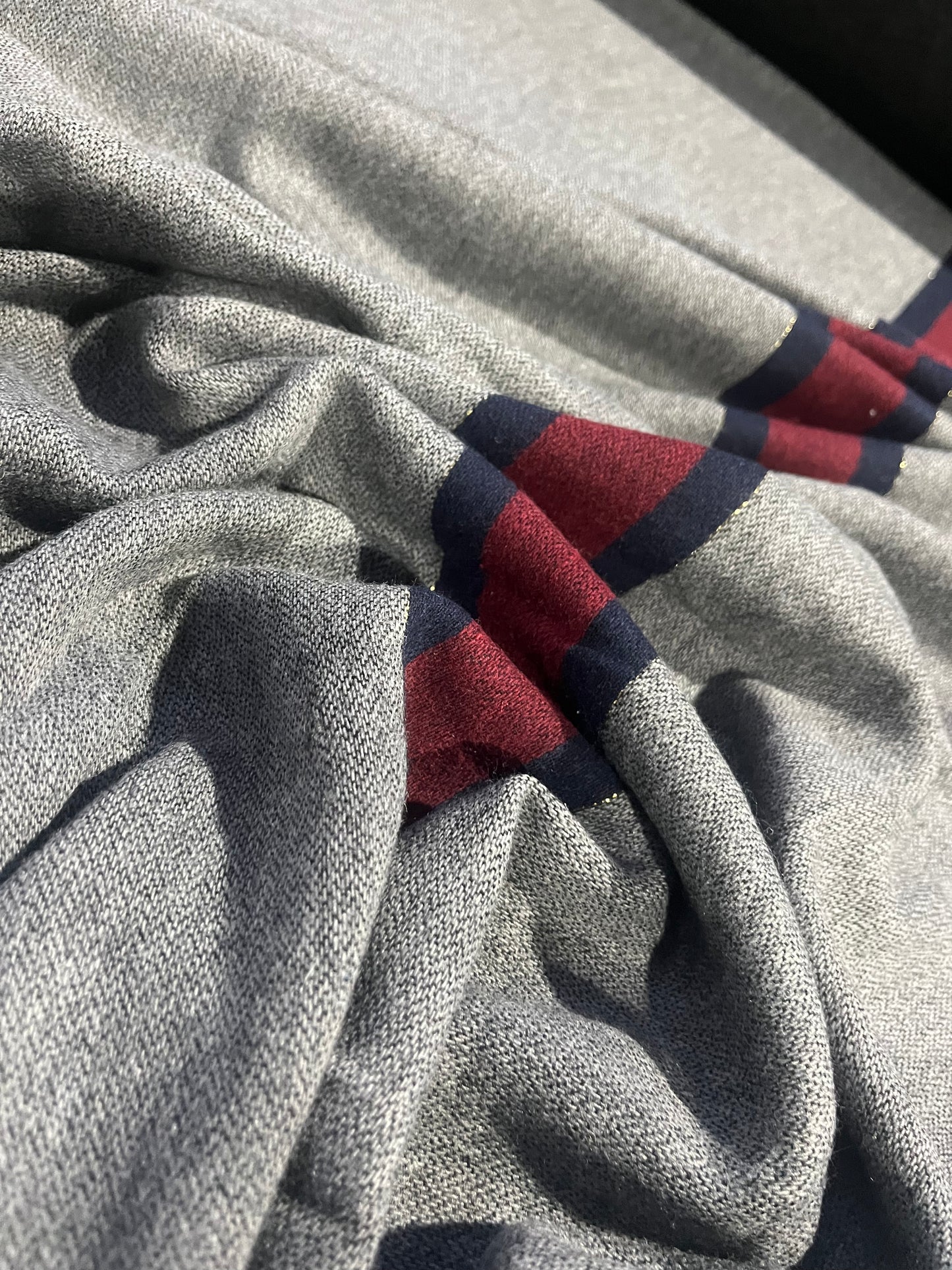 BIRMA 023 wool drape with stripes