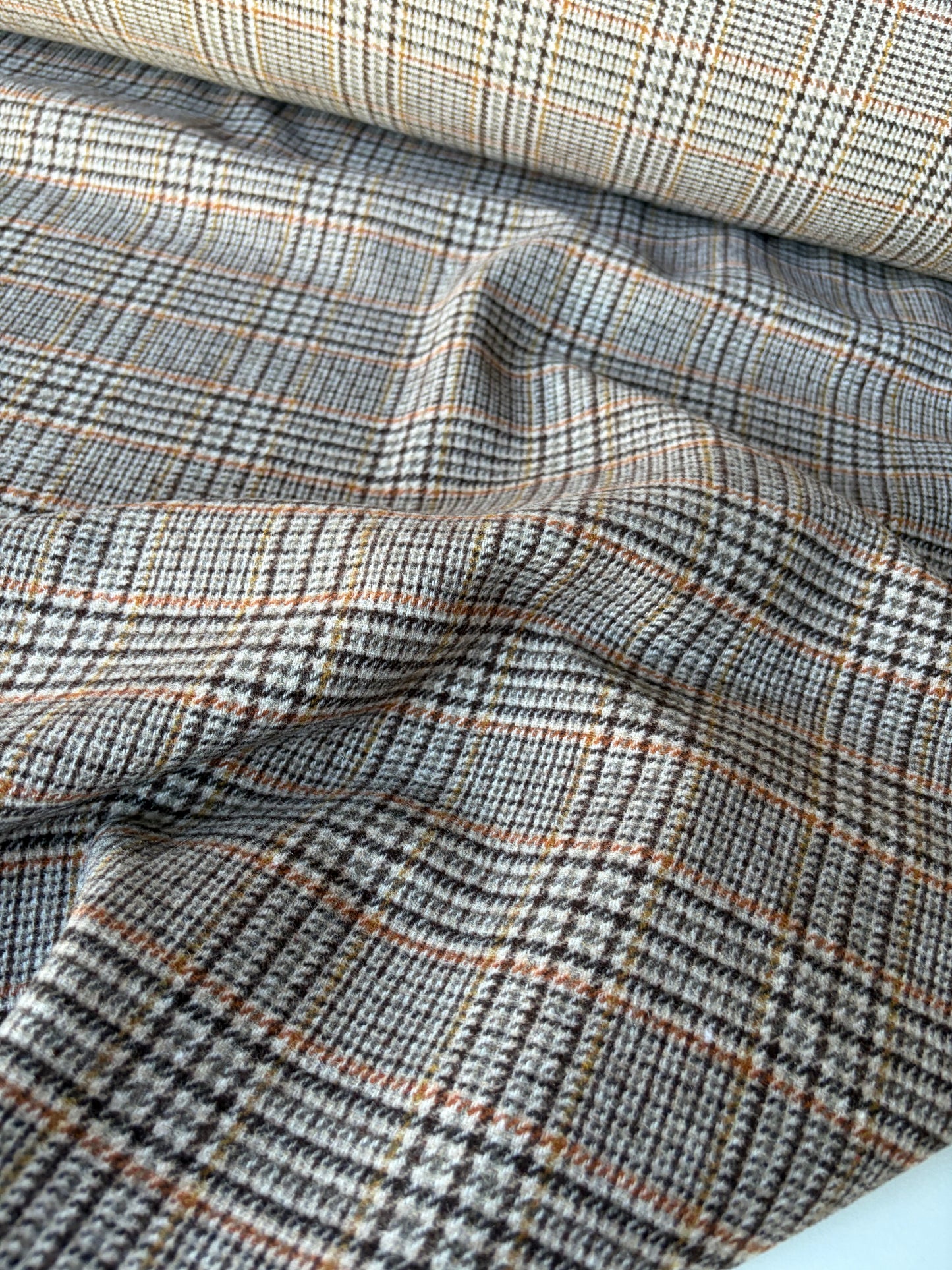 RALPH 033 brown/beige classical check carded wool