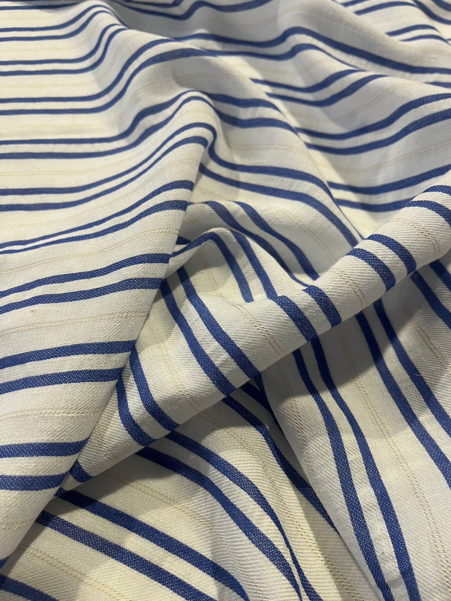 TOM 018 colourwoven cotton stripe cobalt