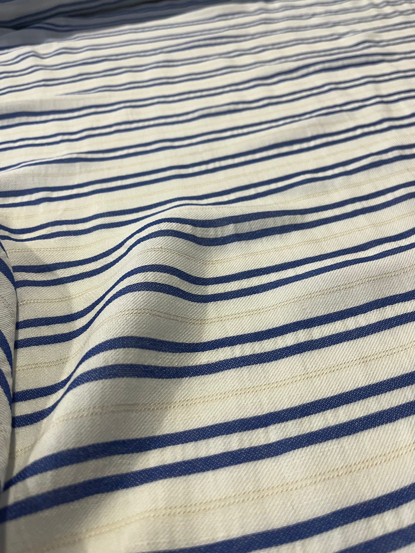 TOM 018 colourwoven cotton stripe cobalt