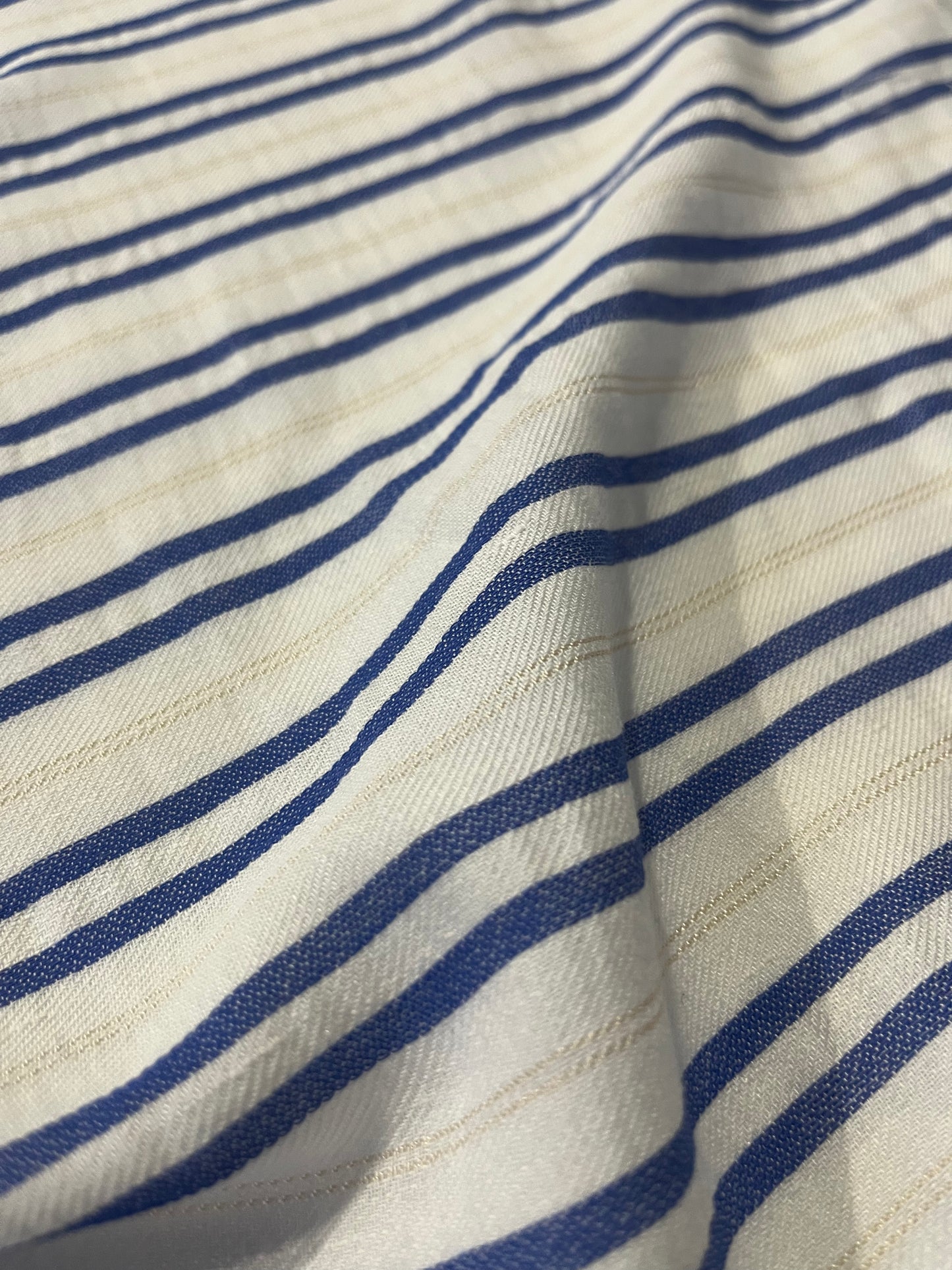 TOM 018 colourwoven cotton stripe cobalt