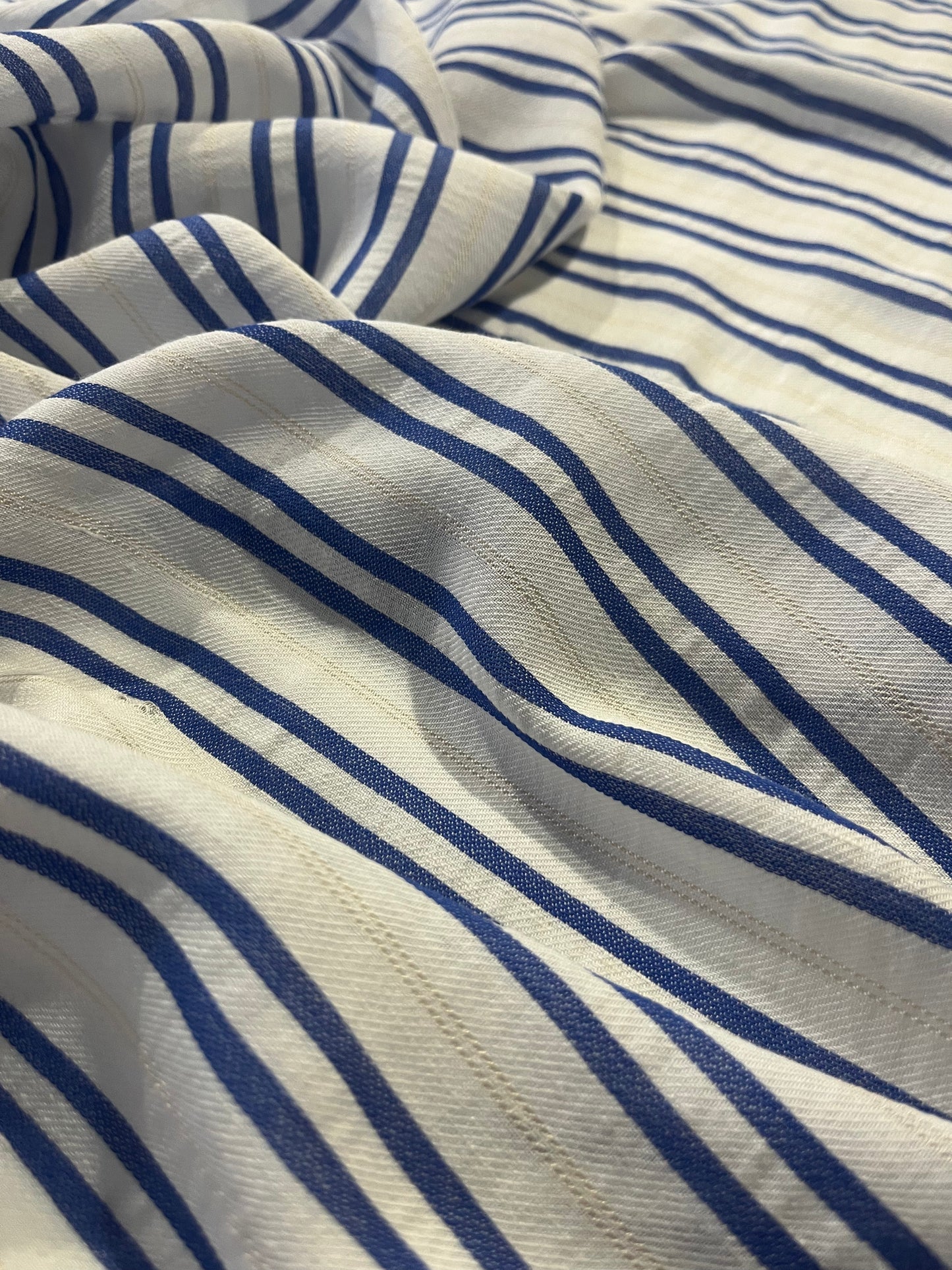 TOM 018 colourwoven cotton stripe cobalt